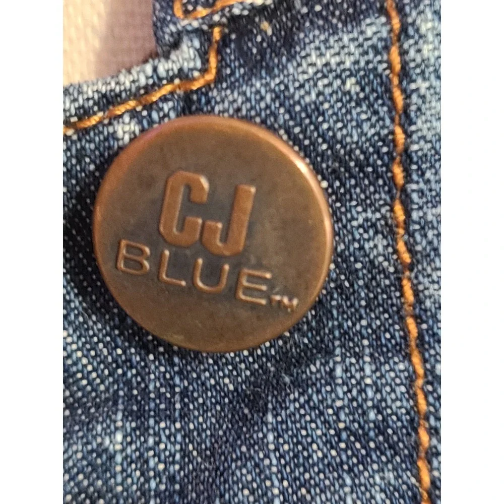 CJ Blue Women's Denim Jacket‎ Small Embroidered Floral Y2K Boho Jean Coat